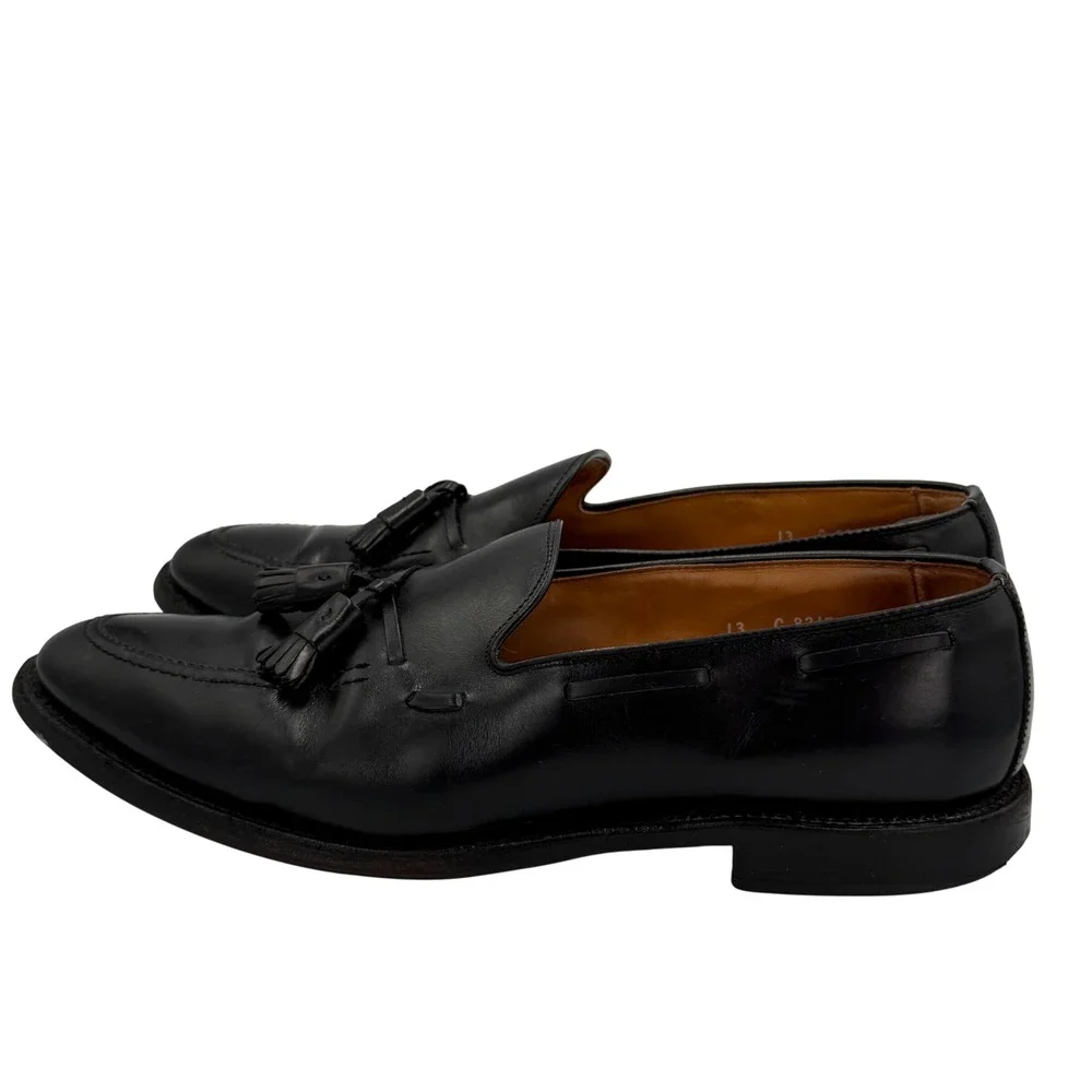 Allen Edmonds Mens Black Leather Tassel Loafers Vibram Soles Size 13C Dress Shoe